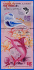 Bermuda  5 2024 P-w64 Polymer Circulated Note - Prefix A 1 Marlin Ibns Winner