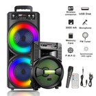 6000w Portable Bluetooth Speaker Sub Woofer Heavy Bass Sound System Party W  Mic