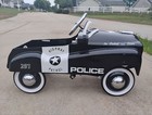 Vintage Police Pedal Car Metal Ride On Toy Burns Novelty Korea Usa