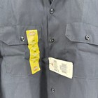Dickies Flex Mens Long Sleeve Work Shirt Navy Blue L W641gd3 Nwt