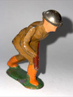 Vintage 1930 s Barclay Manoil Lead Toy Army Soldier Crouching W  Rifle