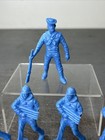 Vintage Lot Of 7 Blue Marx Tim Mee Figures Cadet Crew Canaveral 3    Inch Soldiers