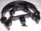 Drum Set Tambourine Double Row Silver Hi-hat Cymbal Stand Mount Ching Ring