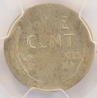 1951 1c Wheat Cent Struck On Dime Blank Pcgs Xf Details