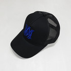 Unisex Amiri Style Gothic Embroidered Trucker Hat Mesh Baseball Cap Trucker Hat