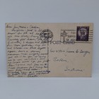 Indiana Washington High School Vintage Postcard Sent Purple Liberty Stamp