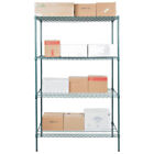 Heavy Duty 24 X 48 X 74 Green Epoxy Wire Walk In Cooler Shelf Rack Commercial 