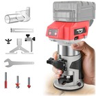 Cordless Router For Milwaukee Battery  6-speed Router With 3pcs 1 4  Shank Rout