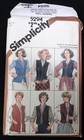 Vtg 1980s Simplicity 5294 Vest Sewing Pattern 14 Ff Uncut Embroidery Transfer