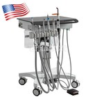 Dental Mobile Delivery Unit System Treatment Cart silent Oil-free Air Compressor