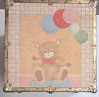 Vintage Wooden Toy Box Storage Trunk Chest Cube 16    Teddy Bears 