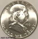 1961 D Franklin Half Dollar From Obw Roll Estate Hoard Ch-gem Bu Unc  90  Silver
