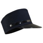 Adult Navy Blue Engineer Train Conductor Hat Cap With Black Vinyl Brim