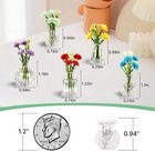 Cute Mini Vase Magnets For Fridge  Tiny Plant Glass Vases With Flowers  Magnetic