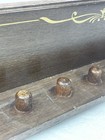Vintage Wood Thimble Display Rack Wall Shelf Holds 8 Thimbles