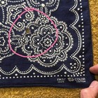 Vintage Elephant Trunk Down Thin Cotton Color Fast Paisley Bandana Pocket Square