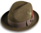 Men s Fashion 100  Wool Fedora Trilby Mobster Hat Lh-1