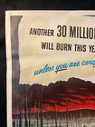 1949 Vintage Original Smokey Bear  another 30 Million Acres Will Burn  Poster B