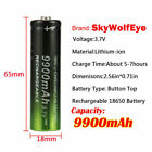 3 7v Rechargeable Button Top Li-ion Batteries  9900mah  4slot Usb Charger Lot