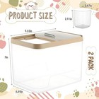 2 Pack Airtight Dog Food Storage Containers 10lb Clear Bins W  Scoops Pet Treat