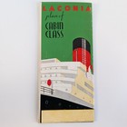 Cunard White Star Laconia Cabin Class Deck Plan  October 1935    art Deco Brochure