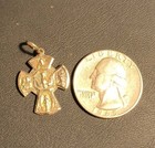 2 5 Grams Vintage 925 Sterling Silver Saints St  Catholic 4 Way Cross