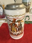 Limited Edition Collector   s Vintage German Bier Stein W Pewter Top