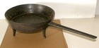 Antique  campfire Cowboy  Cast Iron 3-footed 11  Skillet   10  Tapered Handled