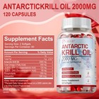 Antarctic Krill Oil 2000mg - Omega 3 Epa  Dha astaxanthin- Joints   Heart Health