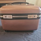 Vintage American Tourister Brown Train Case Cosmetic Vanity Hard Shell Luggage