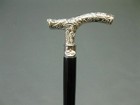 Silver Designer Brass Derby Head Walking Cane Vintage Wooden Black Stick Gift