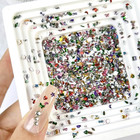 2000pcs Colorful Rhinestones Nail Art Charms Multi Shape Crystal Flat Back Nail 