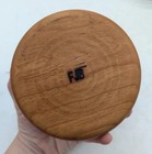 Vintage Mid Century Modern Hand Turned Wood Lidded Box Signed Fjb