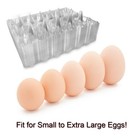 Coloandus Large Plastic Egg Cartons 30 Packs With Sticker Labels For 1