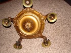 Vintage Antique Art Deco Nouveau Ceiling Light 5 Arms Bronze Metal Architectural