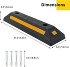 2 Pack Rubber Parking Guide Blocks   Heavy Duty Black Parking Blocks Parking 
