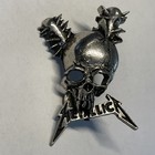 Vintage -  Metallica Damage Inc Skull Hat Jacket Lapel Pin Alchemy England