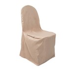 75 Nude Polyester Banquet Chair Covers Wholesale Wedding Party Decorations