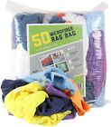 Bulk Lot Of 500 Microfiber Cleaning Towel Rags  10 Bags Of 50   Assorted Colors 
