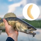 Customylife 150pcs Fake Worms For Fishing  Bass Soft Maggots Baits Bread Worm