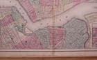 Rare Antique 1857 Hand Colored Map   New York City - Brooklyn By J h  Colton