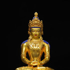8  Buddhism Temple Old Bronze Gilt 24k Golt Kwan-yin Goddess Tara Buddha Statue