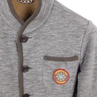 Luis Trenker Janker Mens S Gray Brown Cotton Jersey Corduroy Jacket Cardigan
