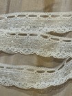Antique French Lace Scalloped Beading Trim 48  X 3 4  Off White-ecru