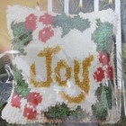 Vintage 70s Sew Simple Christmas Joy Latch Hook Kit Nos  New Pillow