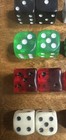 Vintage Lot Bakelite  Lucite Dice Die Translucent Mini Green Red Estate