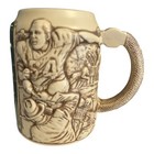 Vintage Nfl Ceramic Mug With Embossed Football Scene     Officially Licensed     5 5