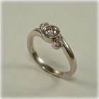2ct Round Cut Simulated Diamond Women s Engagement Ring In 14k White Gold Plated