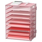 9-tier Paper Organizer Letter Tray With Handle  Mesh File 9-tier  pink 