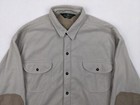 Vintage Orvis Jacket Fleece Tan Button Up Shirt Long Sleeve Usa Made Mens Medium